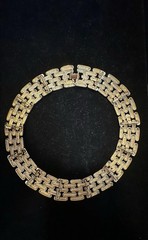 Givenchy Signed Gold Tone Bar Link Chain Necklace with Box Clasp