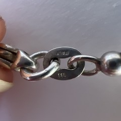 Vtg ITALY 925 Sterling Silver Modernist Barrel Shaped Necklace UNISEX 18” 22.89g