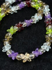 Very Unique Natural Faceted Multi Gemstone Beaded Beautiful Necklace