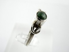 Vintage Unmarked Sterling Silver Chrysocolla Ring Size 8.25 Weighs 2.9g