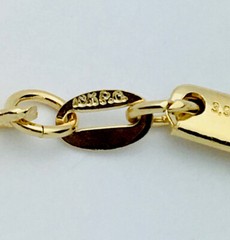 Vintage 18 Kt Gold Plated Textured Twist Link Necklace 24”