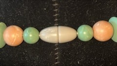 Vintage Avon Sun Bleached Chunky Necklace/Looks Like It Is Made Of Clay W/swirls
