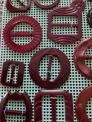 Burgundy Scarf Slides