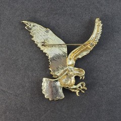 Jewelry Lot Bird Brooch Pin Eagle Hummingbird Roadrunner Rhinestone Enamel Gold