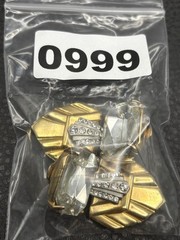 Vintage Runway Art Deco Style Crystal Drop Clip On Earrings Gold Tone Chunky