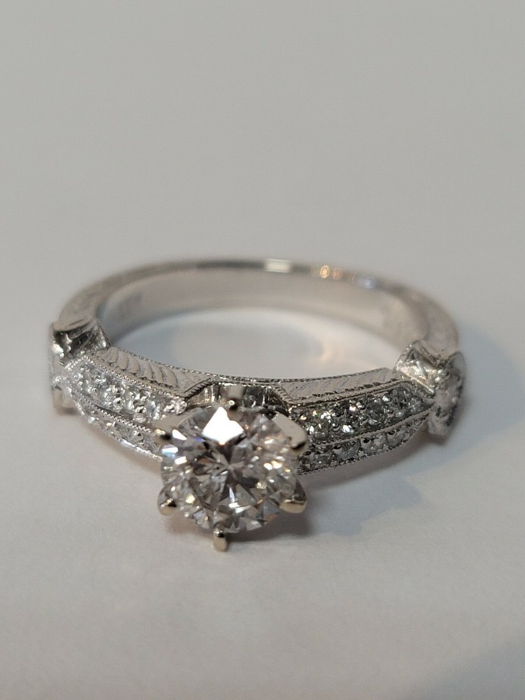 18 KW 93PTS Ctr I1/J 28PTS Side SI2/H Diamonds Ring Size 6.75 (C41)