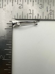 Vintage sterling silver hunting horn brooch pin
