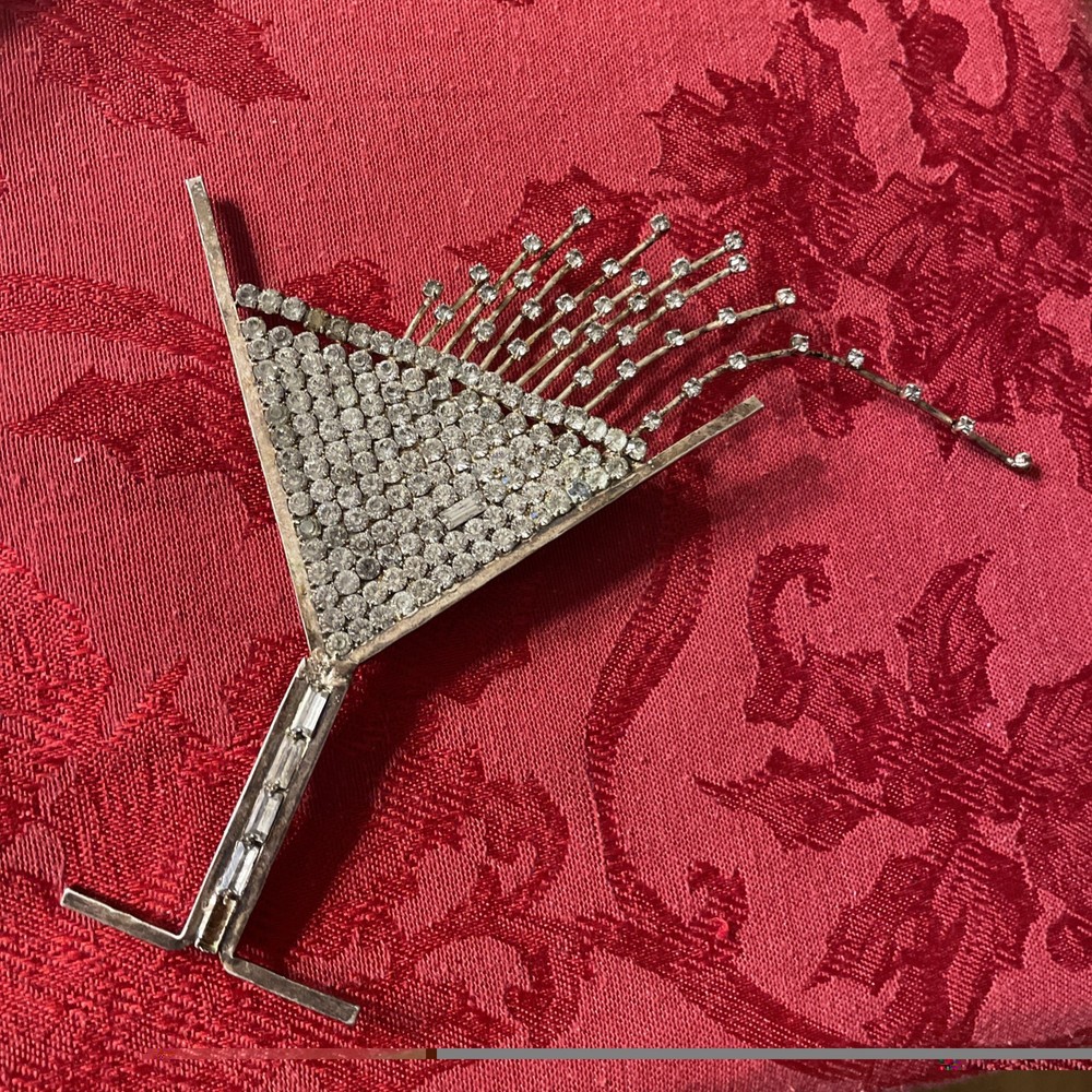 Butler and Wilson Antique Champagne Glass Brooch