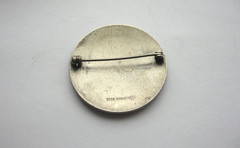 Vintage Large Moravian Seal Sterling Silver 1 1/4″ Brooch Pin 9.6 Grams