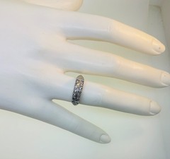 Antique 1920’s Art Deco 13k White Gold Diamond Wedding Band