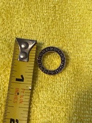 Vintage 925 Sterling Silver Marcasite Open Circle Slide Pendant Hidden Bail