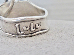 DESIGNER LuLu MODERNIST DESIGN STERLING SIVLER BAND RING SIZE 7.5 RING