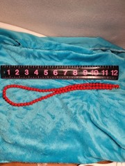 Vintage Red Bead Necklace 1950’s 1960’s Costume Jewelry Excellent Pre-Owned