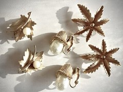 Lovely Small Vintage Collection of Signed Sara Coventry Clip on Earrings/3 Pair