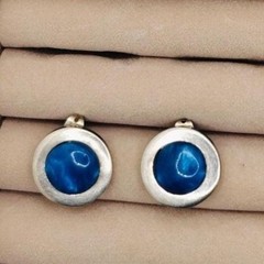 Vintage Taxco Sterling Silver Blue Turquoise Necklace Earrings Ring Set Mex 925