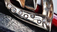 14k yellow gold slide pendant heavy 0.17ct natural diamond open heart 7.4gr