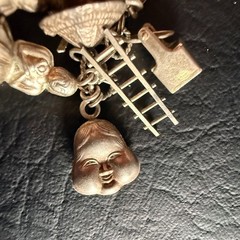 LOADED Vintage Chinese SILVER Charm Bracelet 7” 45 Charms 50 grams