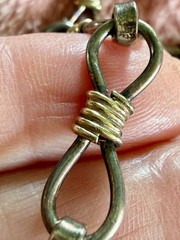 Spectacular VTG sterling & 18k yellow gold plated Mexican lizard iguana necklace
