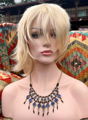 Vintage LAPIS LAZULI Boho Style Necklace Ethnic Tribal Fusion Belly Dance