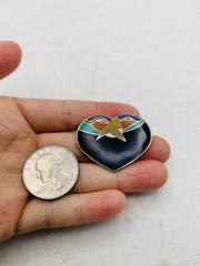Vintage Signed Laurel Burch Rainbow “Bird Heart” Toucan Cloisonné Enamel Brooch