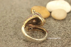 2.30Ct Round Cut Lab Created Ruby Leopard Panther Ring 14k Yellow Gold Plated