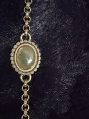 YSL Green Enamel Flapper necklace