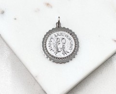 Vintage 925 Sterling Silver Happy 20th Anniversary Love Wedding Charm Pendant