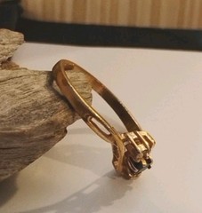 Vintage ESPO Esposito Sz 8.25 14K Gold Electroplate Pre-owned Spinel(?) Ring!