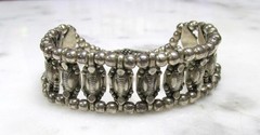 Vintage Sterling Silver Unique Link Bracelet ~ 7-1/2″ ~ 41.4grams ~ 10-G765