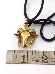 Vintage 1976 MMA Metropolitan Museum of Art Egyptian Revival Rams Head Pendant