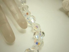 Gorgeous Vintage 1950’s Aurora Crystal Necklace-Great Sparkle! 836je
