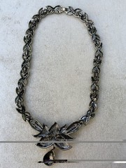 Vintage 1990s Chunky Retro Rhinestone Necklace From Sparkle City