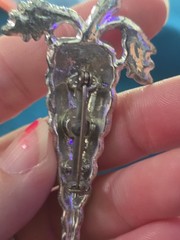 Vintage Carrot Brooch Gardening Vegetable Silver Tone Faux Marcasite 2.5”