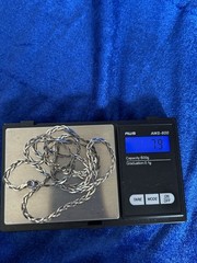 Vintage Sterling Silver Italy Braided Serpentine Chain Necklace 30in 3.53mm