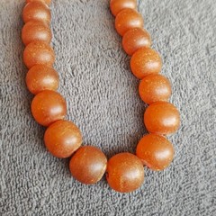 Amber necklace, Stone Beads Vintage USSR Baltic. Kaliningrad. jewelry amber