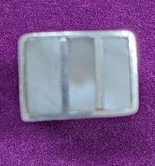 Sterling Silver Mother Of Pearl Ring Solid 14g Vintage Size 8 – 8.5