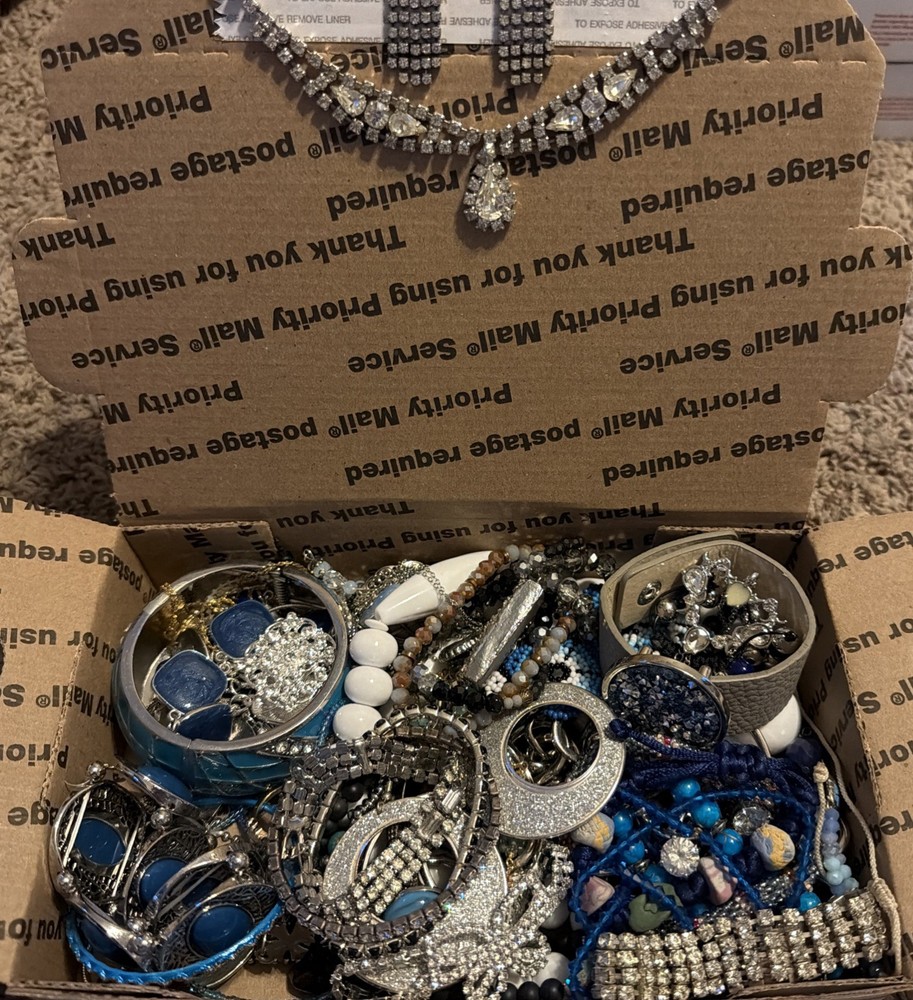 Vintage to Now Jewelry Lot, ALL WEARABLE Untested. No Broken. Box E8