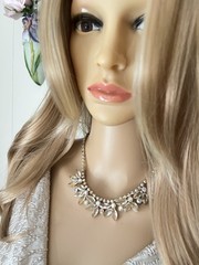 🔥Vint. AB Clear-Champagne Rhinestone Necklace Not Signed (was $99)
