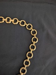 Vintage Kenneth Jay Lane KJL Triple Lion Head Door Knocker Necklace 18”