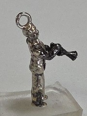 Sterling Silver ~ Horn Player Charm ~ MOVES! ~ Glenn Miller ~ RARE! ~ VINTAGE