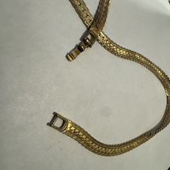 VTG 14K Gold Filled Serpentine Necklace 2mm Chain 18.2” Long Ver Pretty