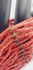 Multi Strand Seed Bead Coral Color Stretchable bracelet 7″ x 2″