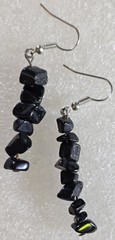 Vintage Faceted Glass & Stone Beads Beaded Drop Dangle Pierced Earring Lot