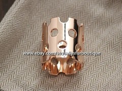 Sallys Quality 100% Copper Scarf Ring Hollow Tube Buckle Brooch For Silk Scarves