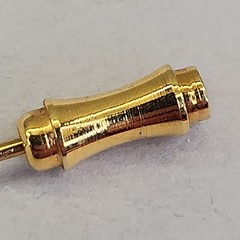 Antique Heart Stick Pin Clear Glass Stone Gold Filled Victorian