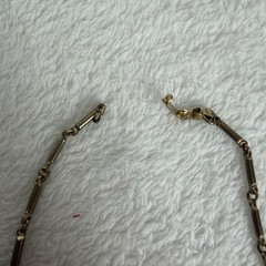Vintage Gold Tone Maple Leaf Botanical Choker Necklace Textured Link 16 Inch