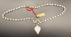 Vintage Hand Carved Mother Of Pearl And Bead Necklace – Bethlehem