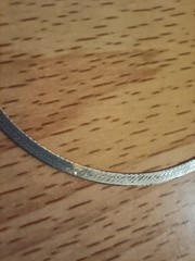 Vtg 925 Italy Sterling Silver 2.5mm Herringbone Link Bracelet 8 1/8 inches