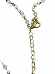 Noblesse Collection Signed VCLM Austrian Crystal Cross Necklace 18” Bead Chain