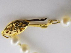 14k Yellow Gold and Pearl Knotted Strand Necklace 17.75 Inches Long 10g